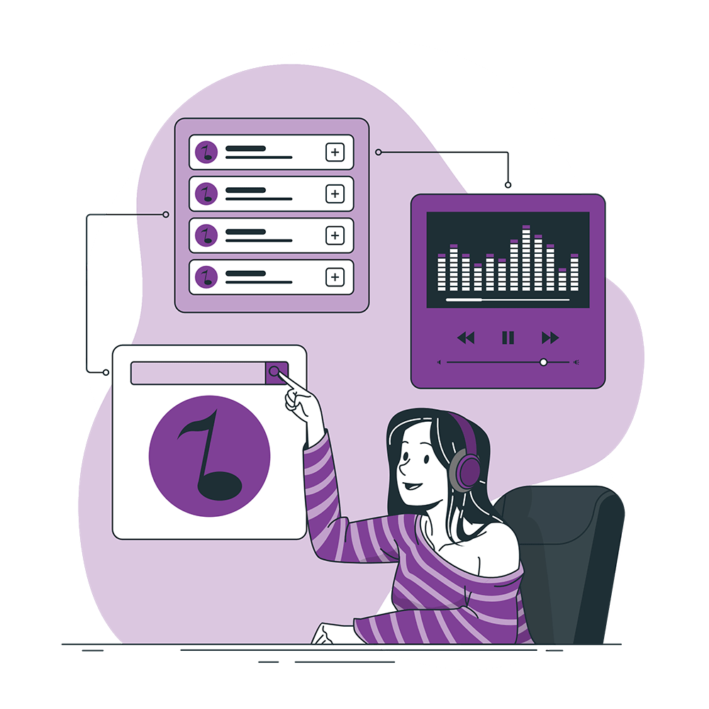 femme à la sonorisation